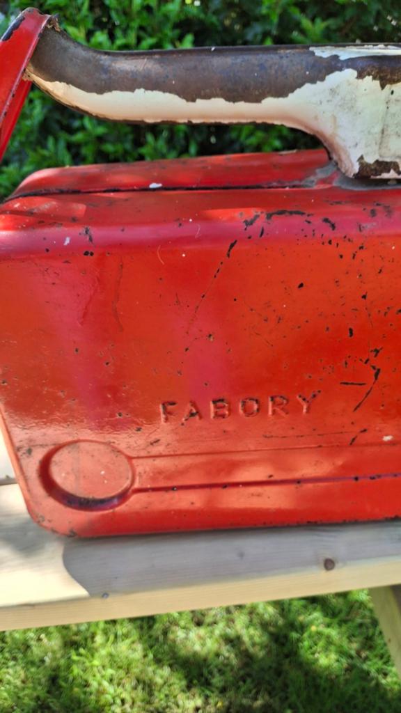 Vintage Fabory jerrycan - rood, Ophalen of Verzenden