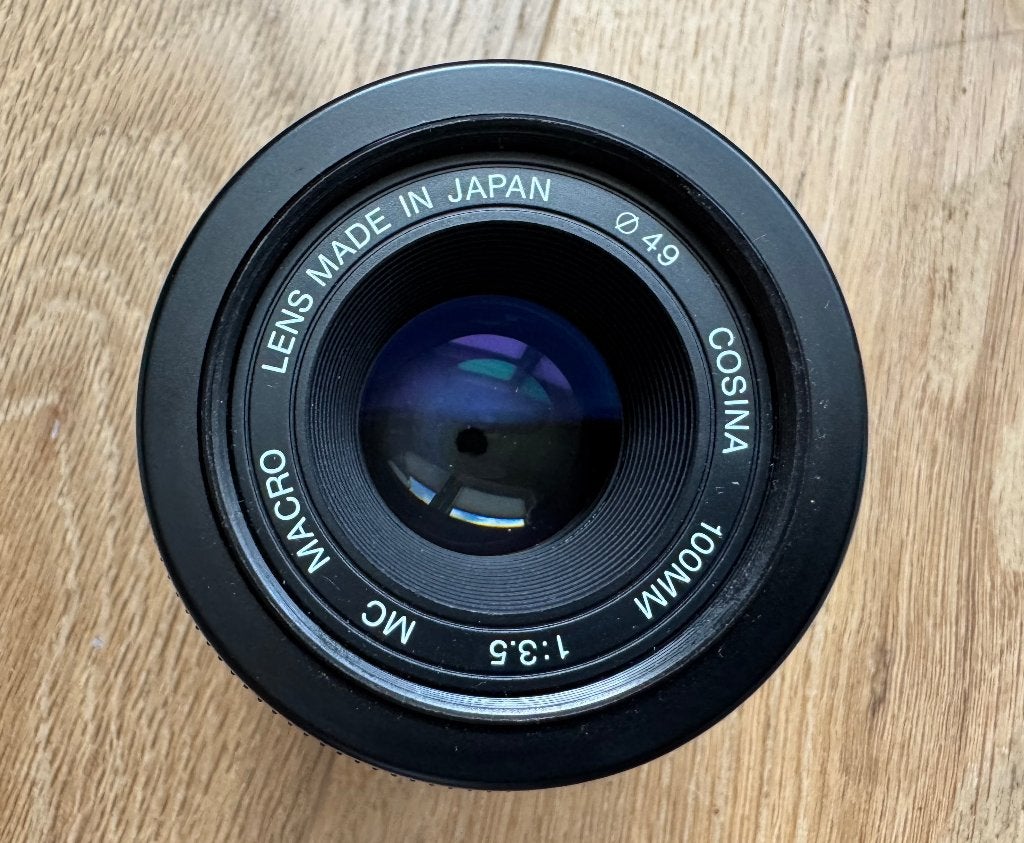 Cosina 100mm F3.5 macro-objectief (Sony/Minolta-vatting), Ophalen of Verzenden, Gebruikt, Spiegelreflex, Overige Merken