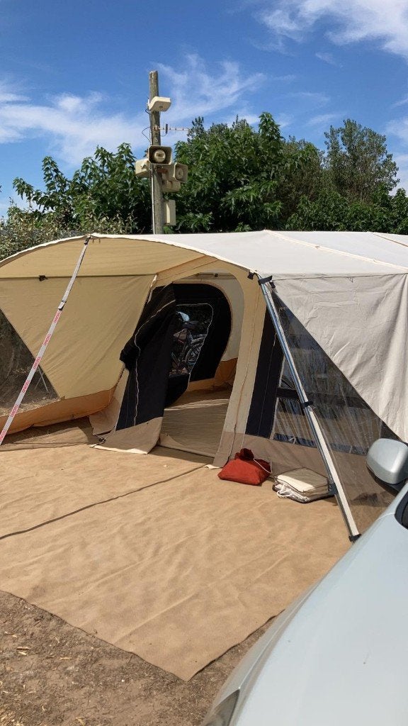Trigano Alpha GL 2019 compleet met speciale luifel, Caravans en Kamperen, Ophalen, Trigano, Meerkleurig, Tot en met 2