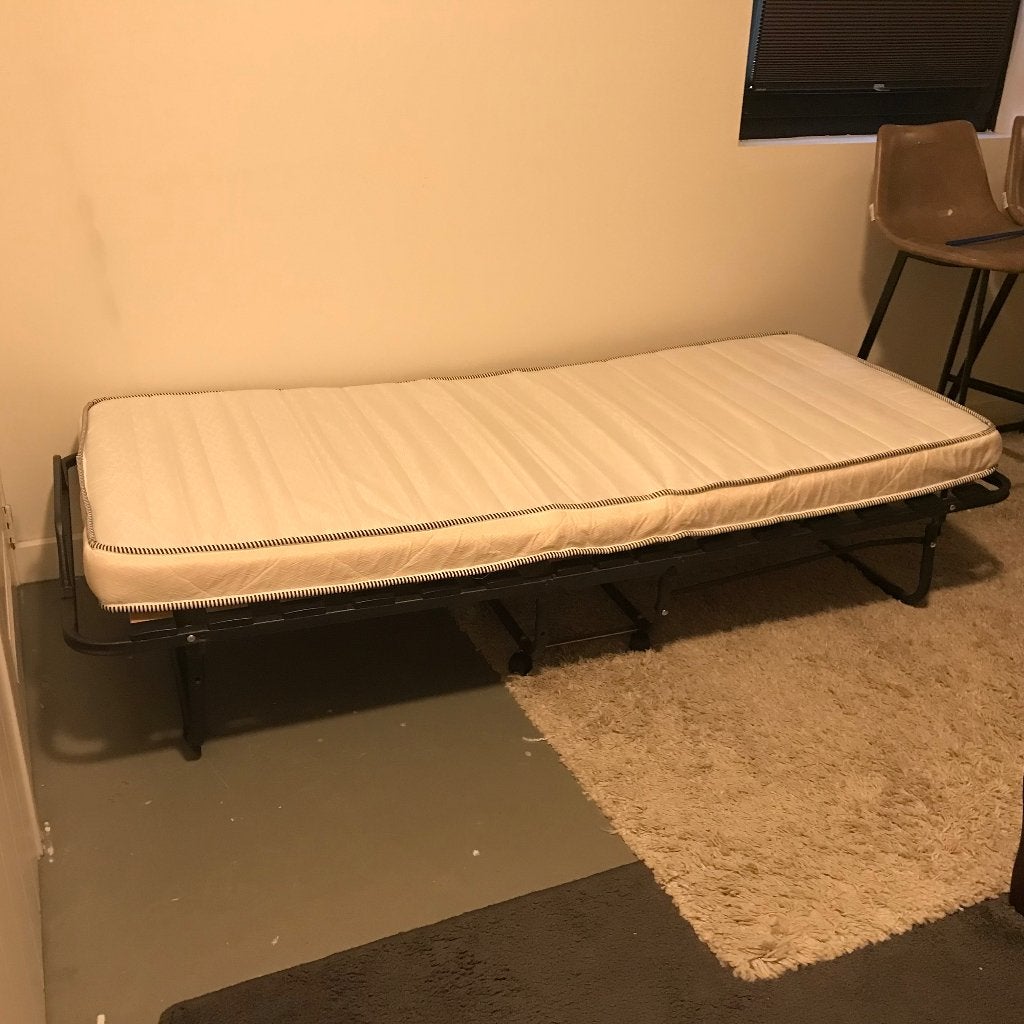 Opklapbed 1 persoons, Ophalen, 90 cm, Eenpersoons, Zwart