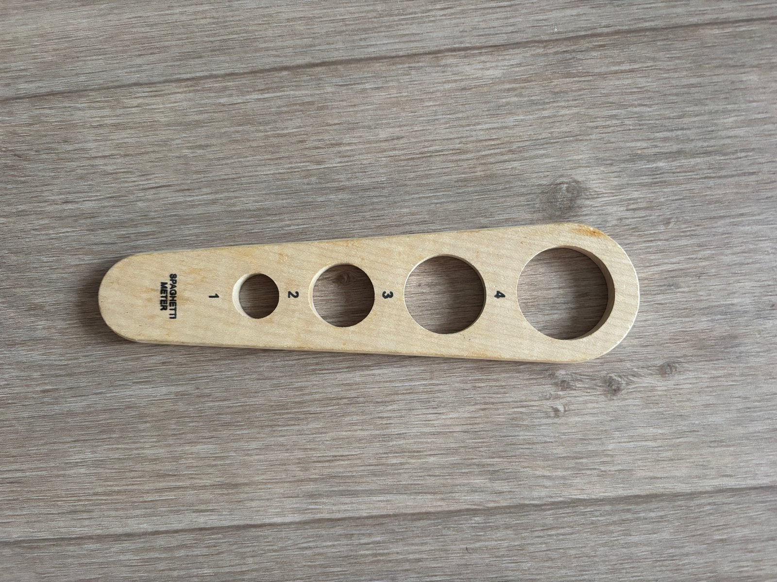 Houten spaghettimeter - Portiehouder voor pasta, Ophalen, Hout, Bruin, Overige typen