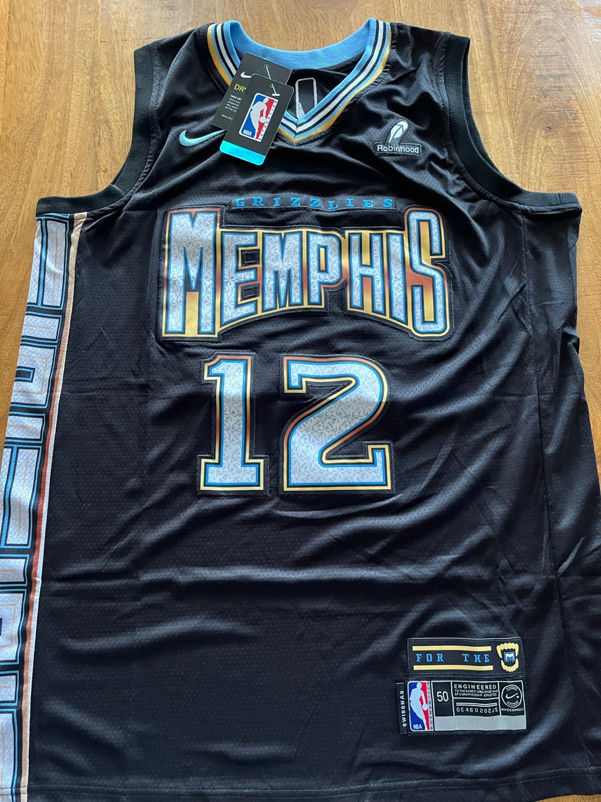 Nike NBA Memphis Grizzlies Morant 12 Basketbalshirt Maat M, Maat 38/40 (M), Zwart, Overige typen, Nieuw