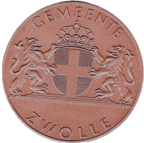 GEMEENTE ZWOLLE OPENING STADSHUIS 15 MEI 1976, Postzegels en Munten, Penningen en Medailles, Ophalen of Verzenden, Overige materialen