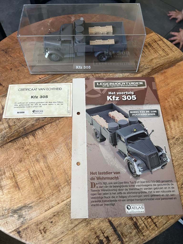 Schaalmodel Kfz 305 Opel Blitz - Editions Atlas Collections, Ophalen of Verzenden, Zo goed als nieuw