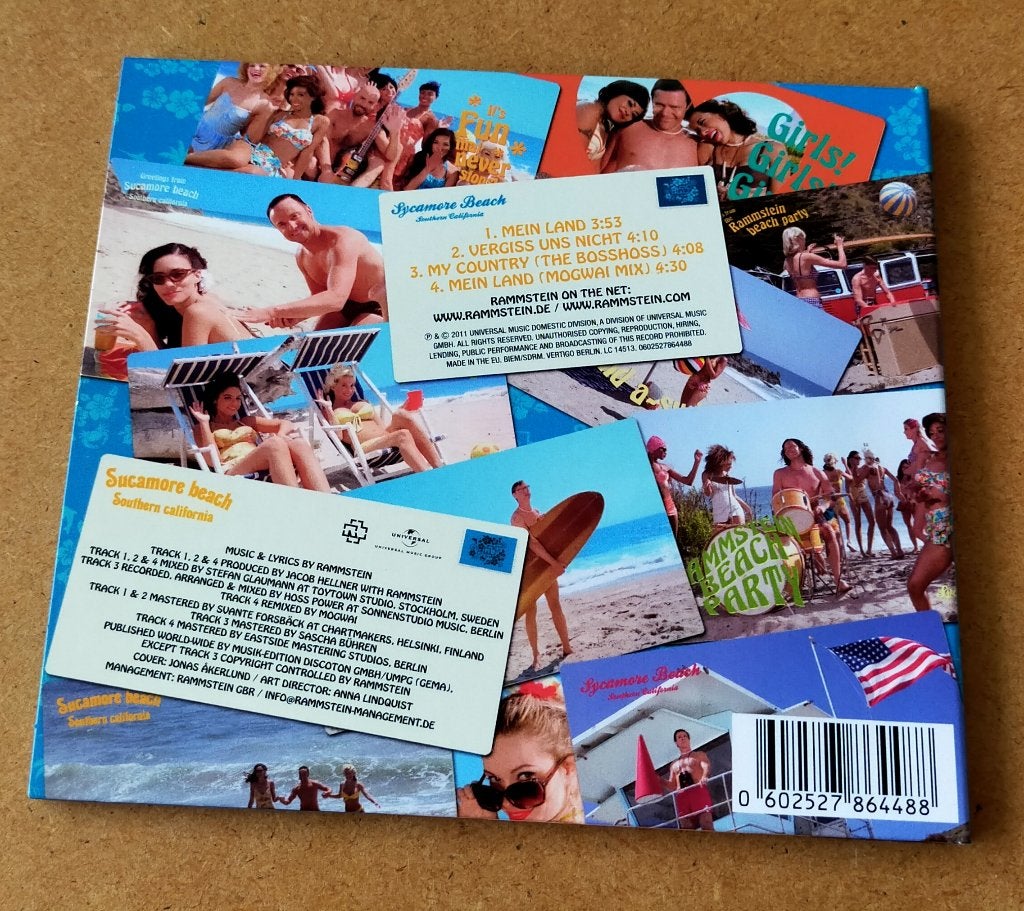 Rammstein - Mein Land CD Single 2011 4trk, Ophalen of Verzenden, Gebruikt, Rock en Metal