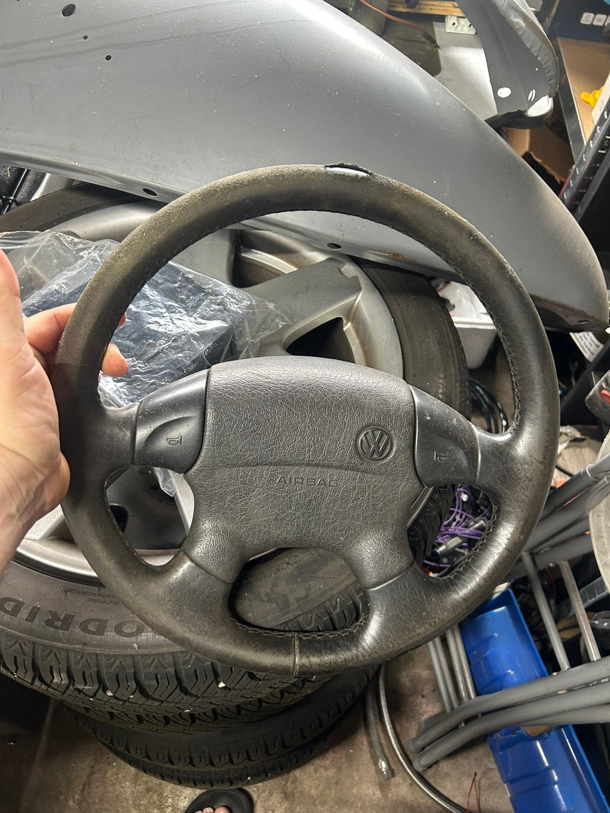 Golf 3 gti stuur leer/airbag, Auto-onderdelen, Ophalen, Gebruikt, Volkswagen