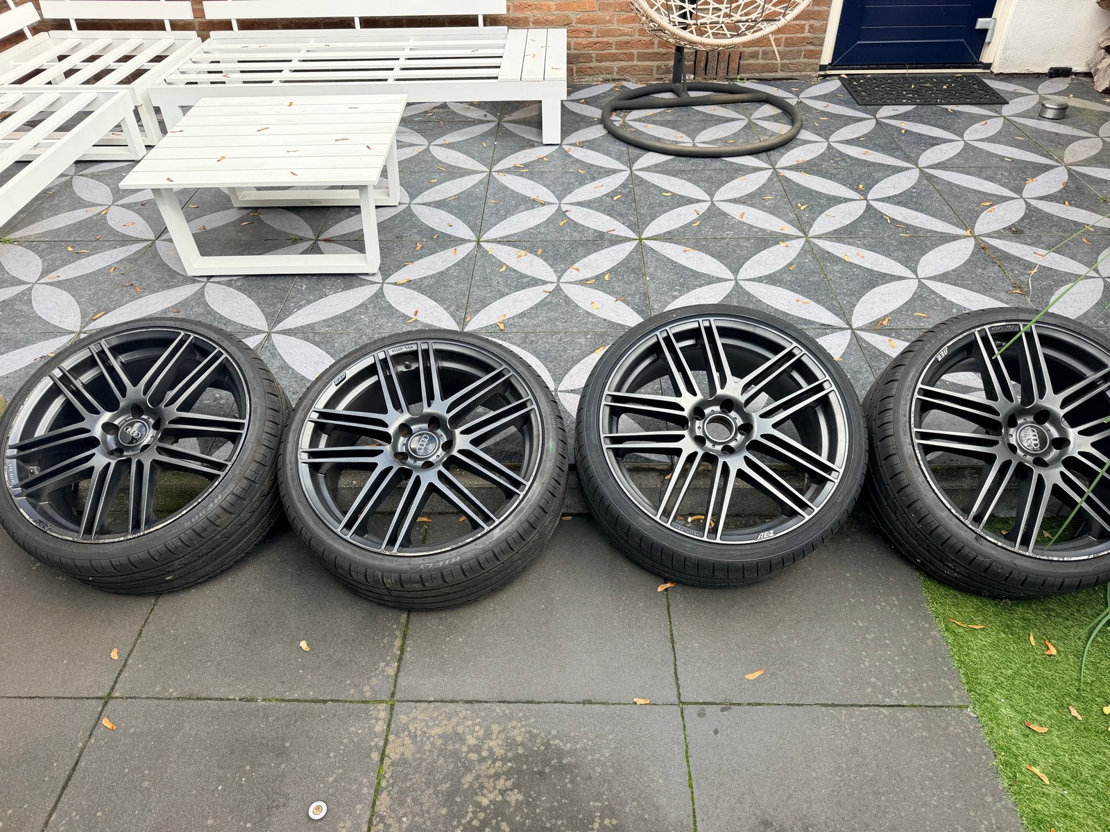 AEZ 20 inch velgen met band 5x112, Ophalen, Gebruikt, Banden en Velgen, Personenwagen