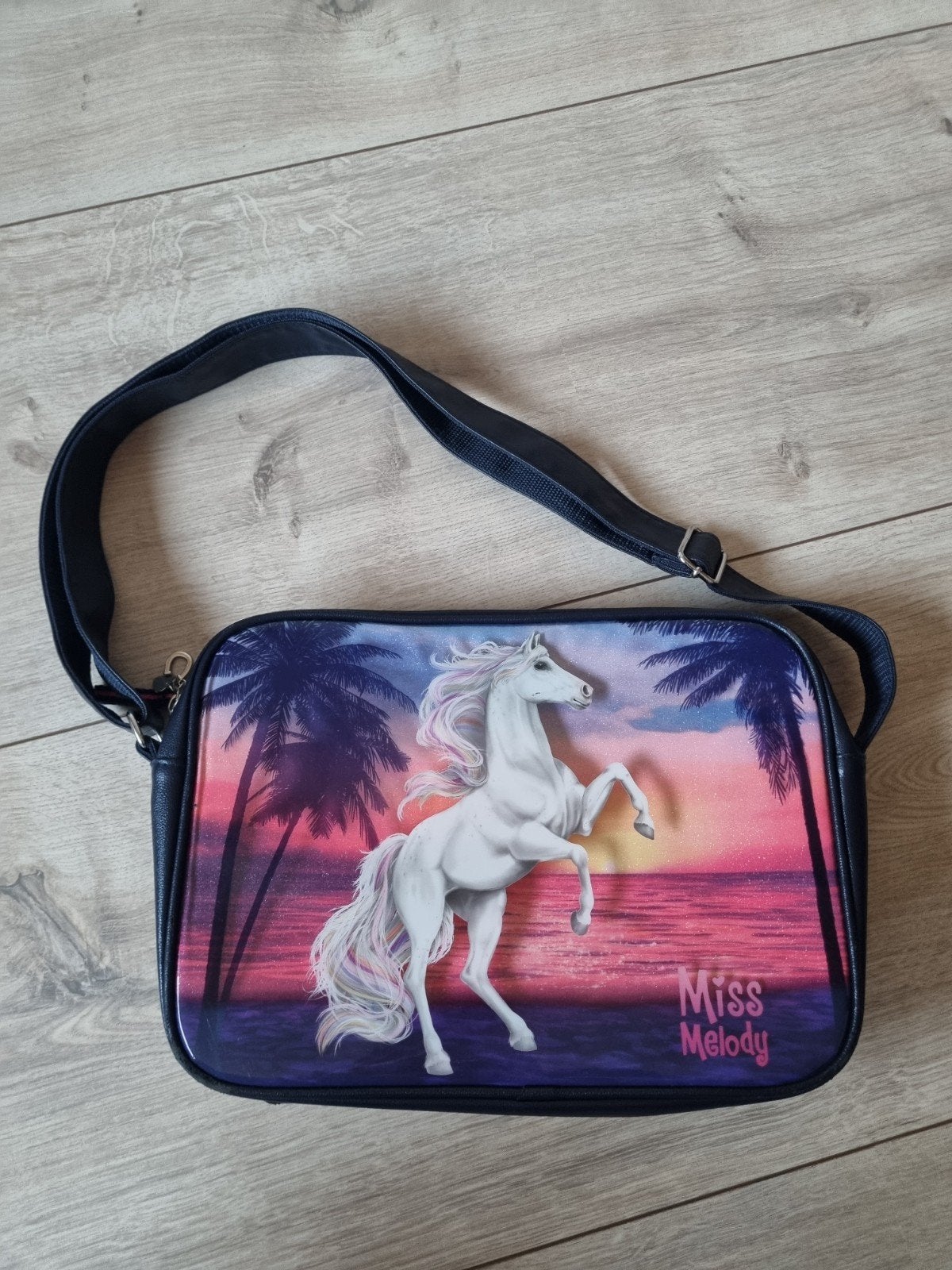 Miss Melody Schoudertas met Paardprint, Ophalen of Verzenden, Zo goed als nieuw, Blauw, Overige typen