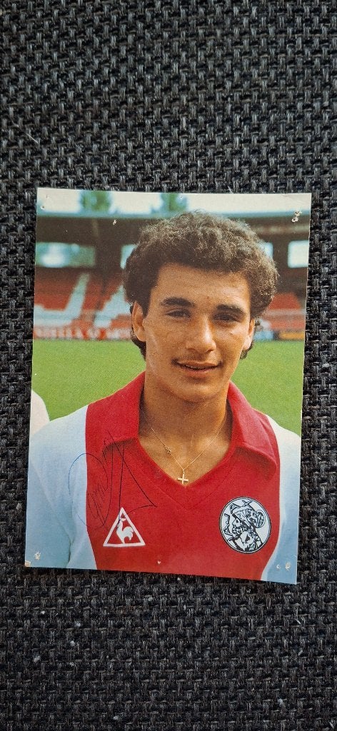 Spelerskaart met handtekening; Gerald Vanenburg # Ajax, Ophalen of Verzenden, Gebruikt, Ajax, Spelerskaart