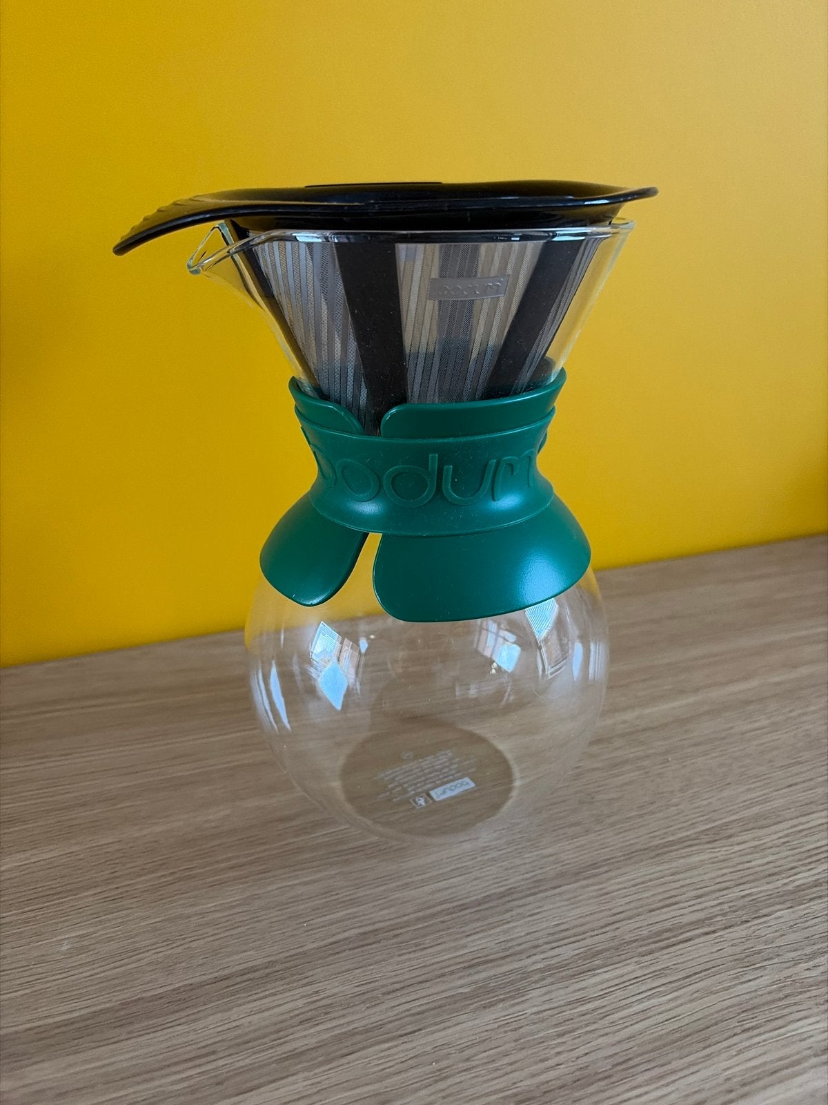 Bodum Pour Over Koffiezetapparaat - Groen, Overige modellen, Verzenden, Gemalen koffie, Zo goed als nieuw