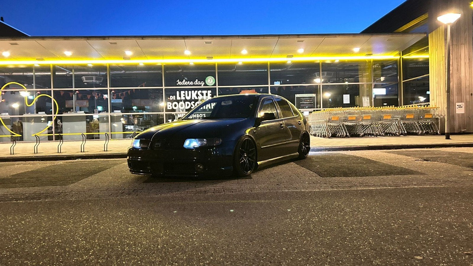 Seat Leon 1.8 20VT bonhof airride k04 hybride turbo, Voorwielaandrijving, 4 cilinders, 1264 kg, Zwart