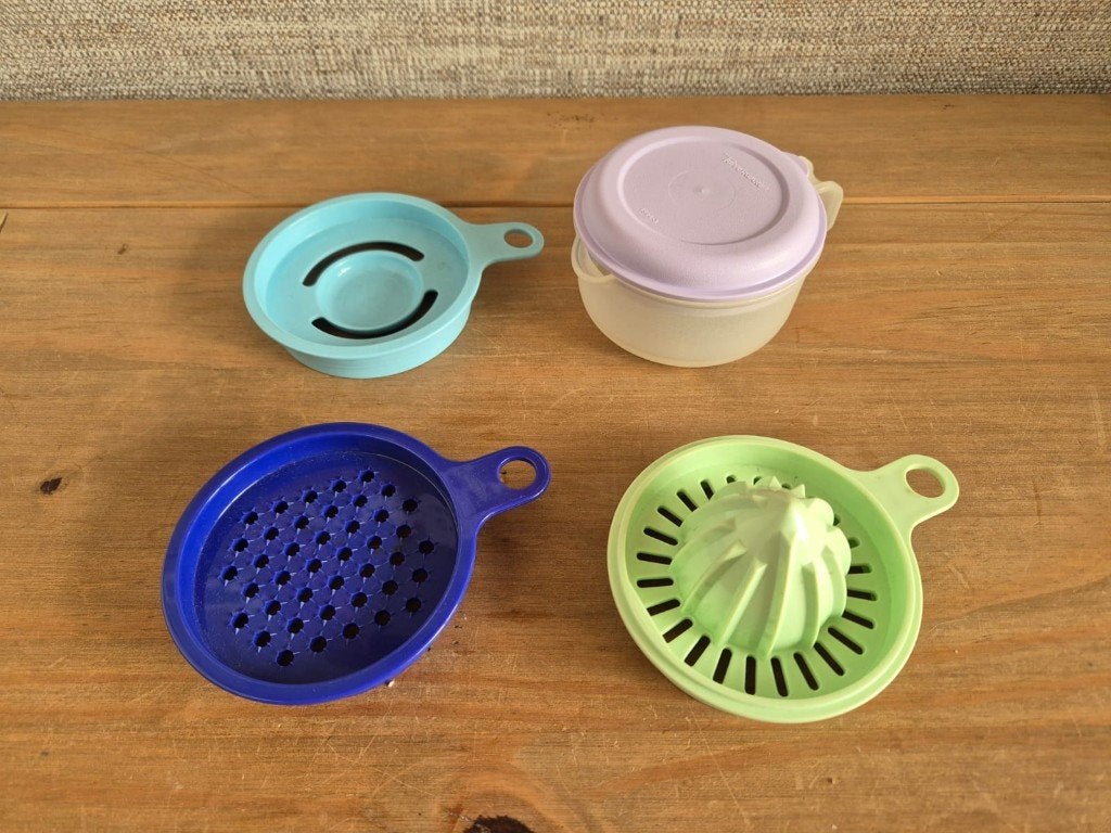 Tupperware koksmaatje 5delig Blauw, groen, lila NIEUW, Ophalen of Verzenden, Nieuw, Groen, Overige typen