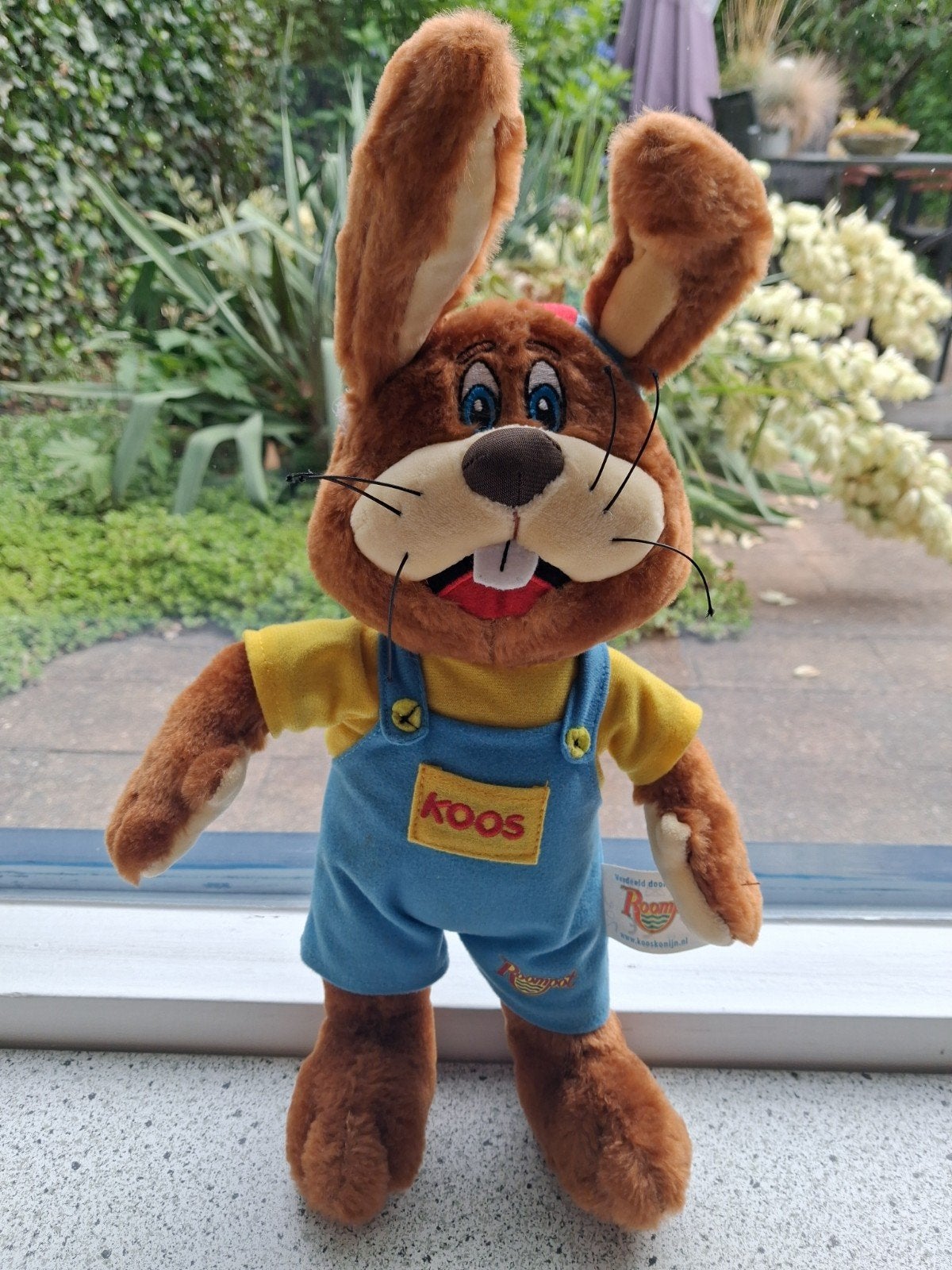 Koos Konijn Mascotte van De Roompot merk Kids Marketeers, Konijn, Ophalen of Verzenden, Middelgroot (20 tot 80 cm), Met label