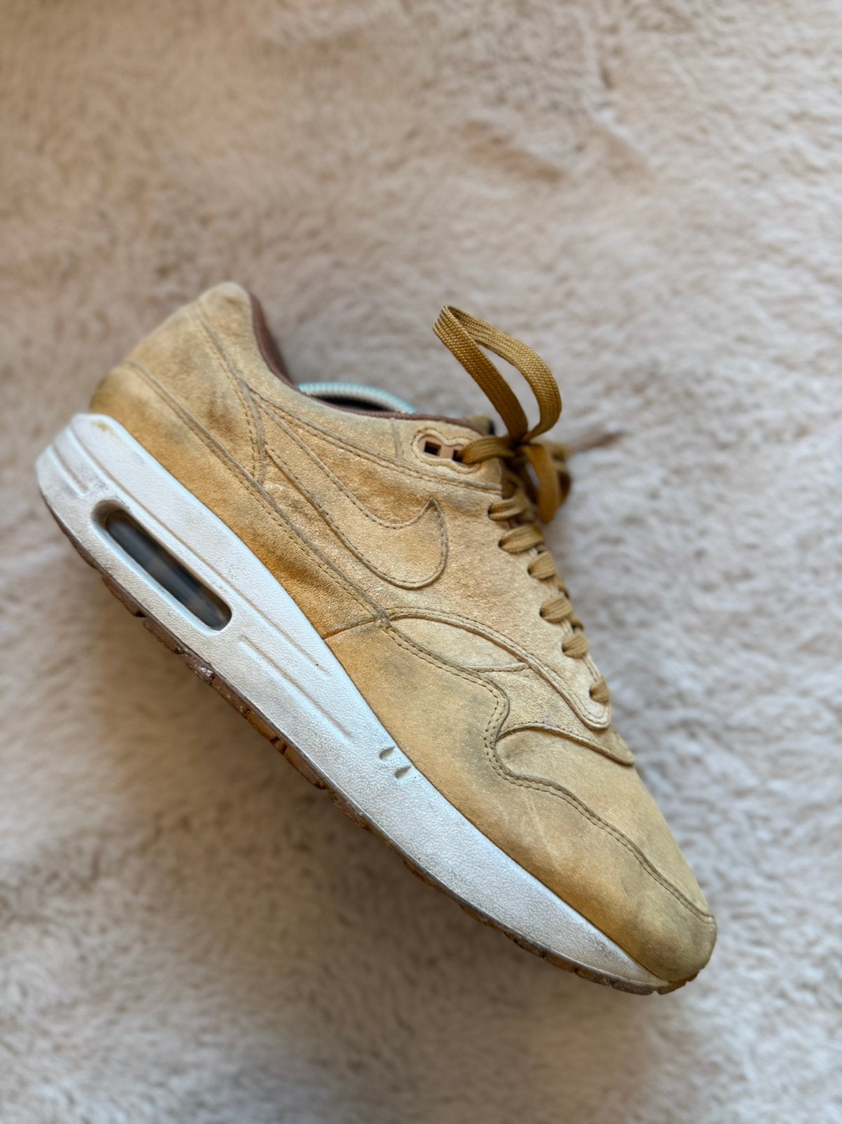 Nike air max 1 premium flax 43, Ophalen of Verzenden, Gedragen