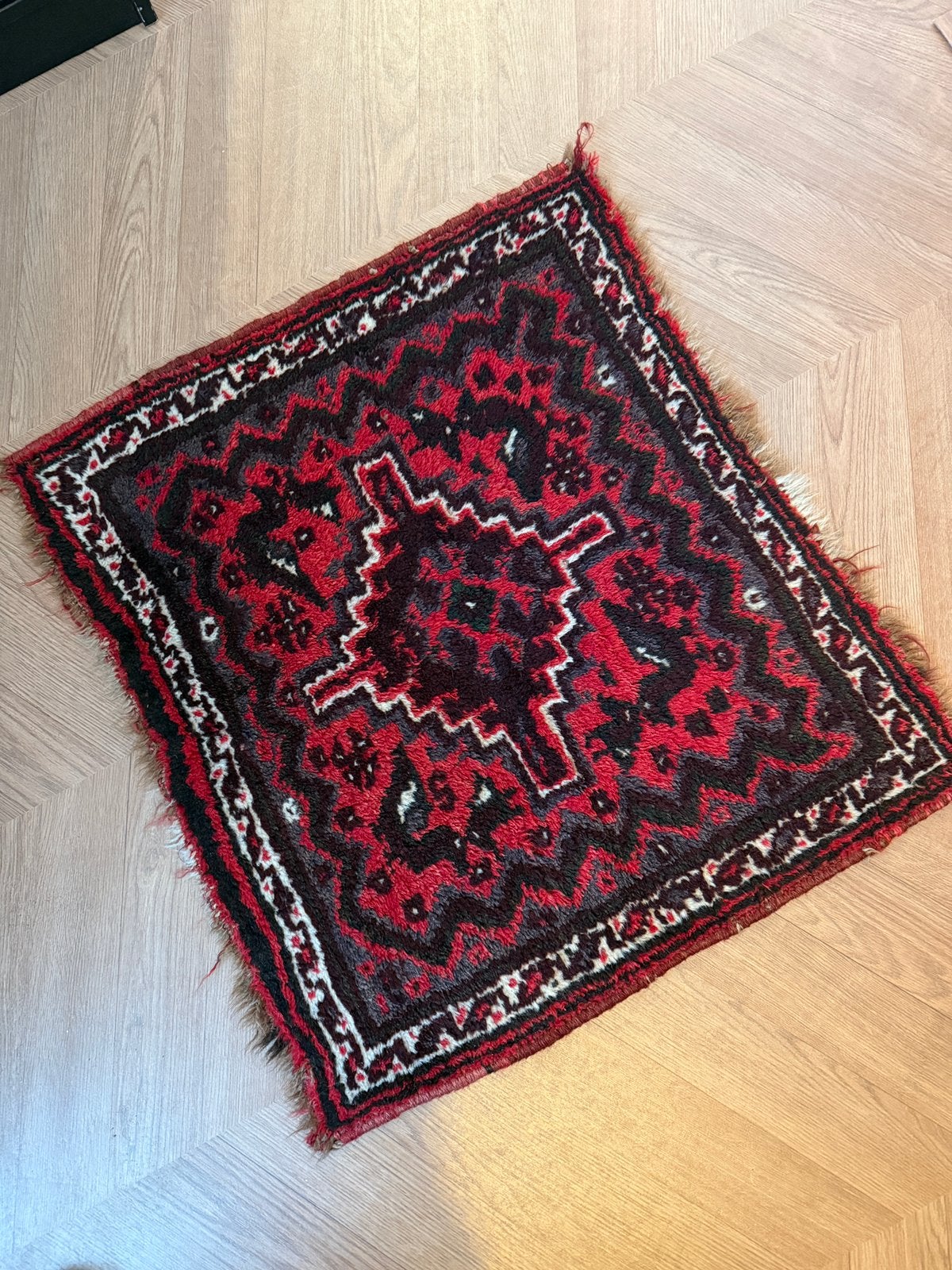 Perzisch vintage handgemaakt kleedje 70 x 65, Ophalen of Verzenden