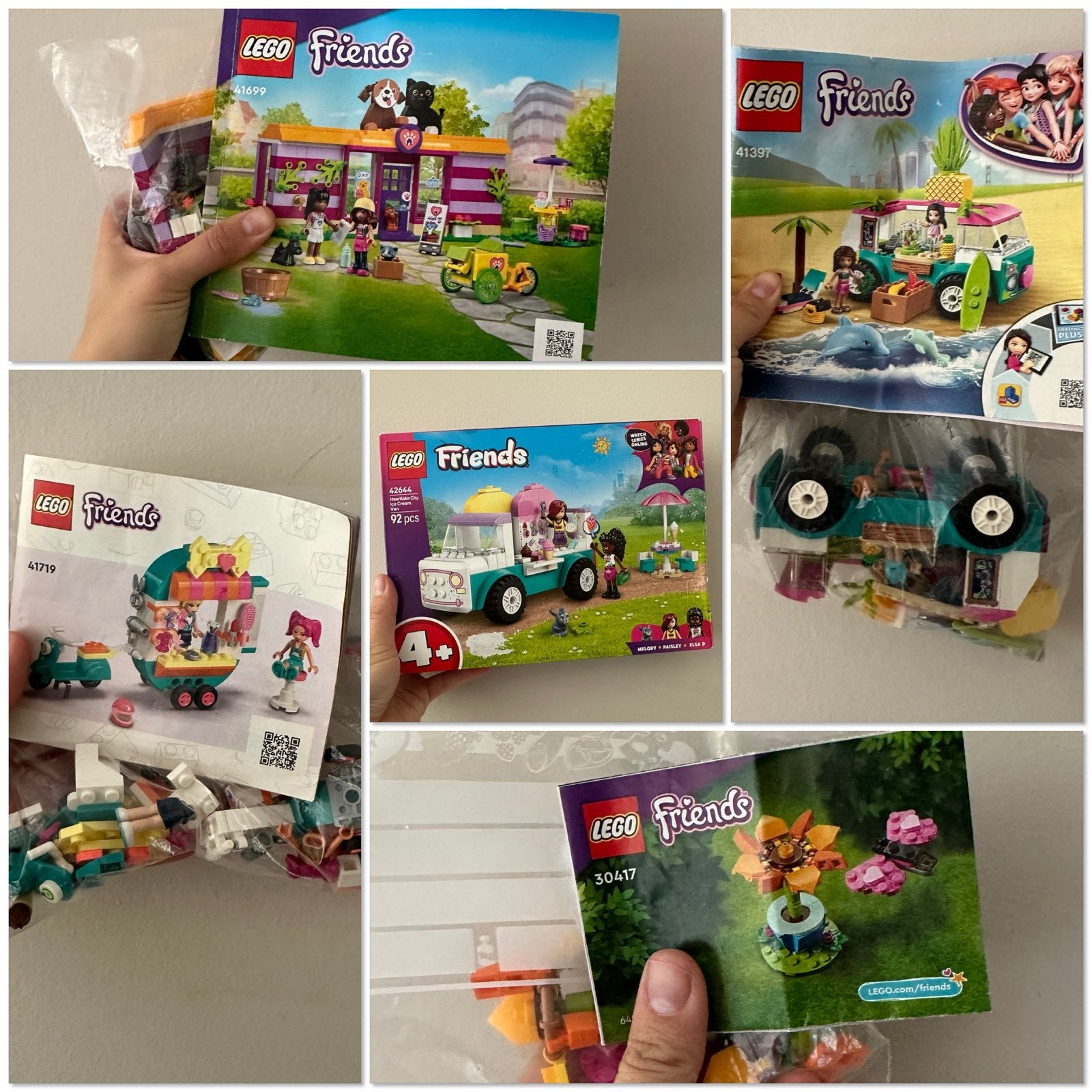 LEGO Friends Sets: IJscowagen, Dierenkliniek, Camper & meer, Ophalen of Verzenden, Gebruikt, Overige merken