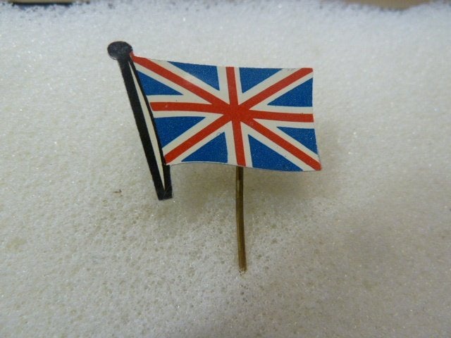 Vintage Union Jack Speldje - Groot-Brittannië Vlag Pin, Ophalen of Verzenden, Gebruikt, Stad of Land, Speldje of Pin