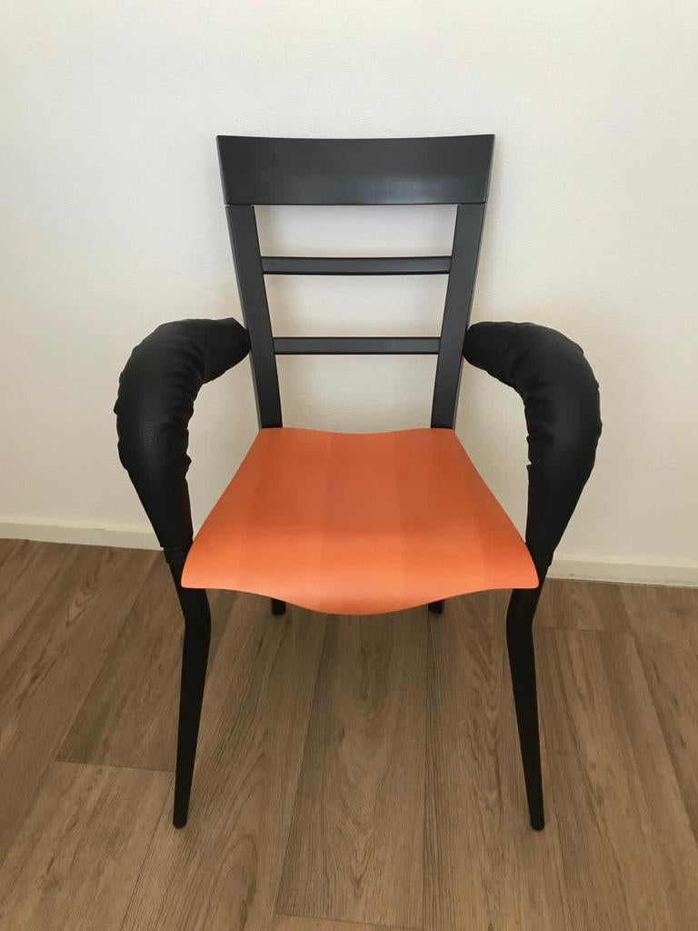 4 stoelen van Borek Sipek, Zwart, Ophalen of Verzenden, Zo goed als nieuw, Vier