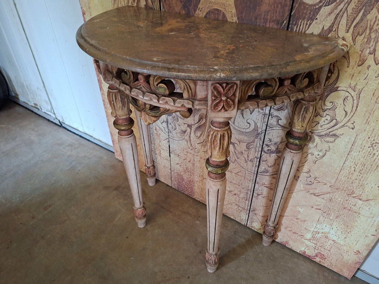 Antieke barok wandconsole, sidetable. haltafel, Ophalen of Verzenden, Hout, Wandkapstok, Minder dan 100 cm