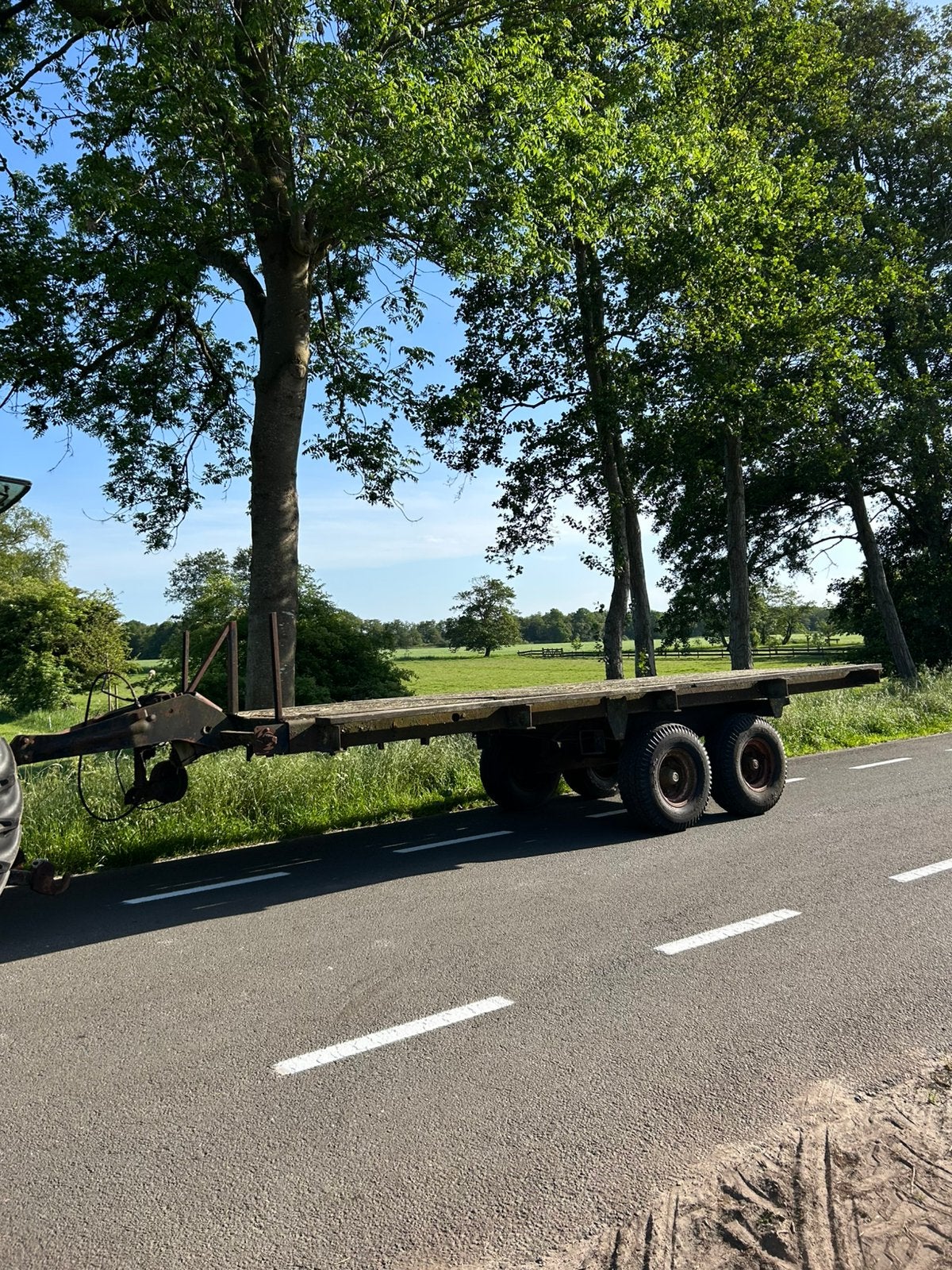 Balenwagen hooiwagen, landbouwbanden en minikraan rupsen., Ophalen, Transport