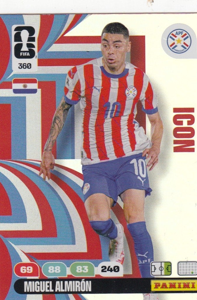 Panini- WK 2026- ICON - Miguel Almiron - Paraguay, Verzenden, Nieuw, Buitenlandse clubs, Spelerskaart