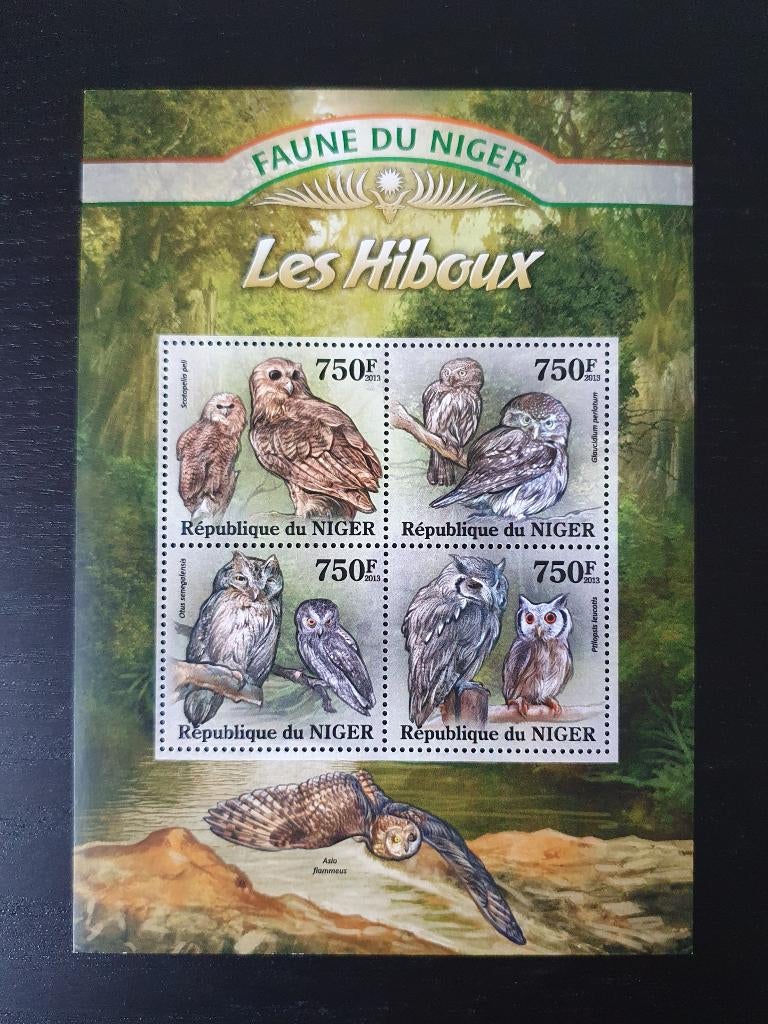 Niger 2013 Vogels Uilen Michel 2067-2070 postfris, Postzegels en Munten, Postzegels | Thematische zegels, Postfris, Dier of Natuur