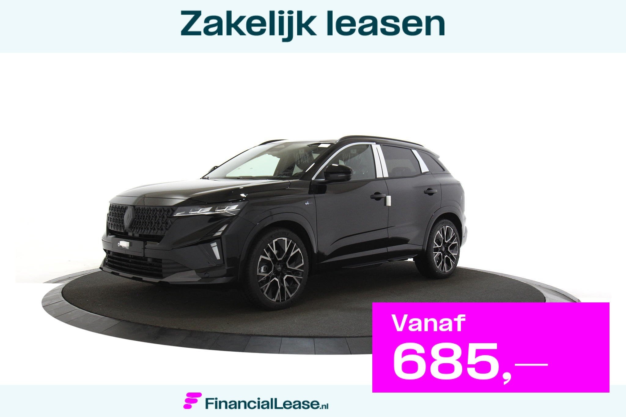 Renault Austral 1.2 E-Tech Hybrid 200 Alpine Pack Light&Soun, Automaat, Euro 6, Zwart, Bedrijf