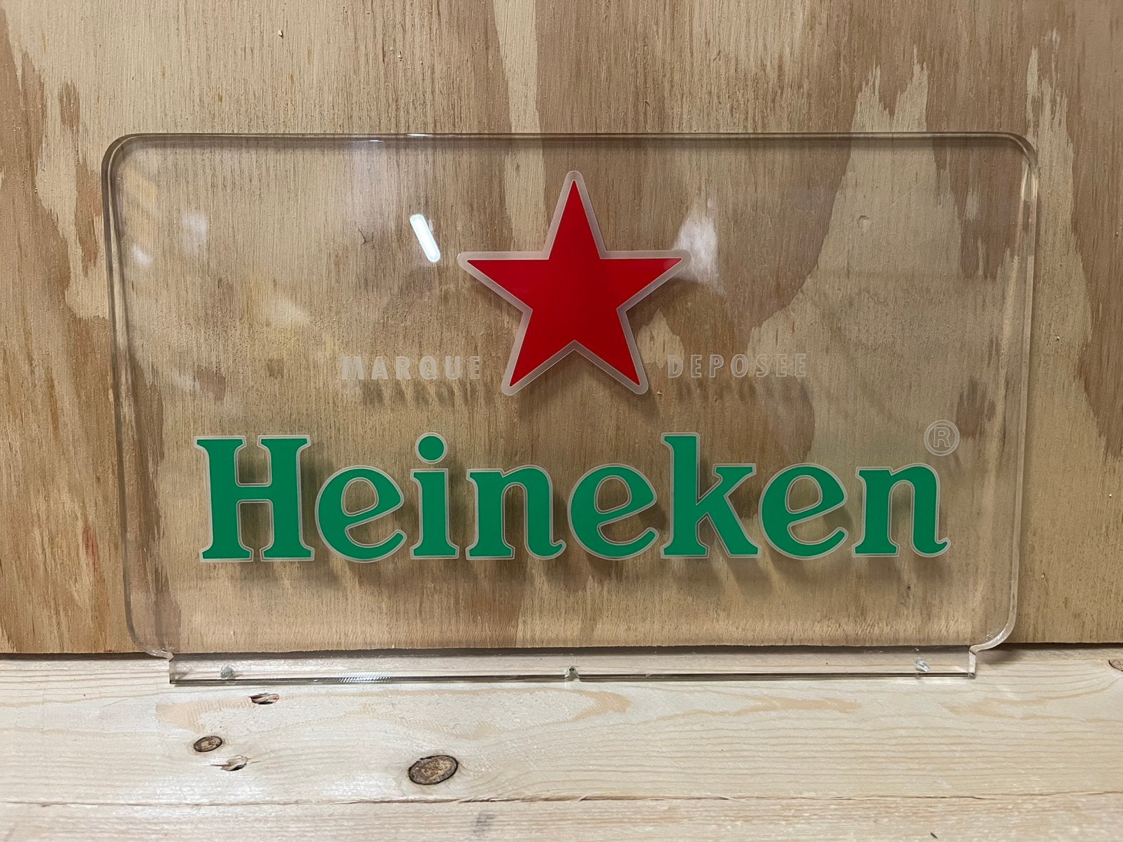 Heineken bordje, Ophalen of Verzenden, Gebruikt, Reclamebord, Plaat of Schild, Heineken