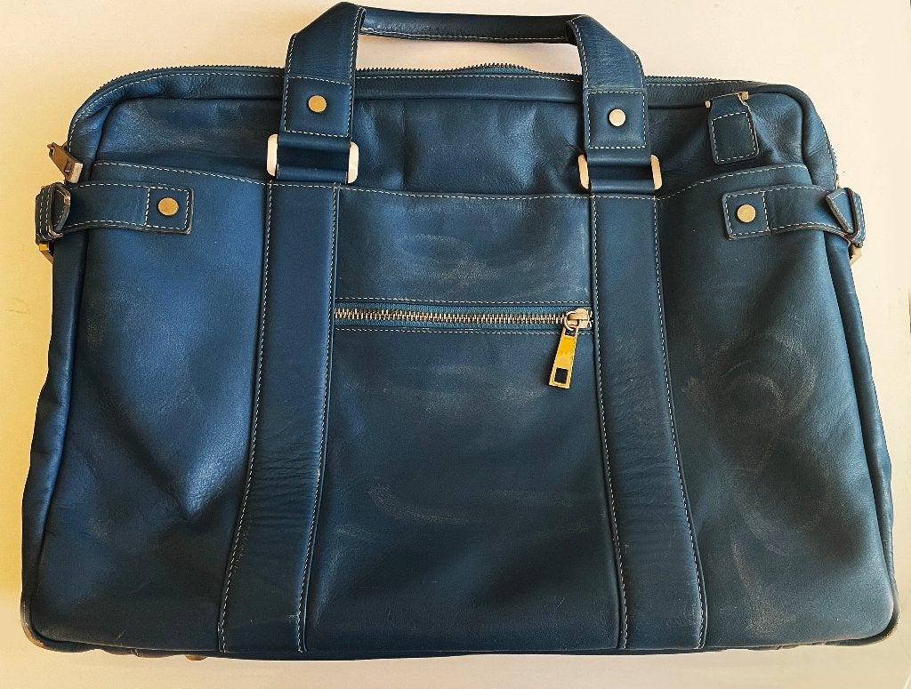 BLAUWEN LEREN TAS A'DAM OUD WEST, Ophalen, Gebruikt, Bruin, Handtas