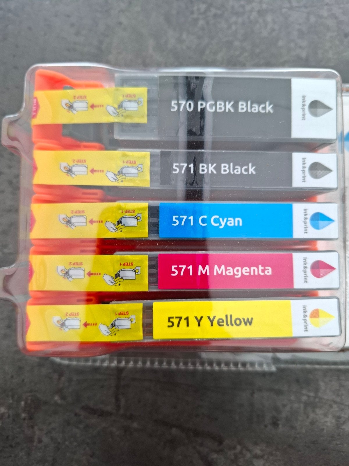 Inkt & Print Cartridges voor Canon 570/571 (5-pack), Ophalen of Verzenden, Nieuw, Cartridge, Inkt & Print (compatibel met Canon)