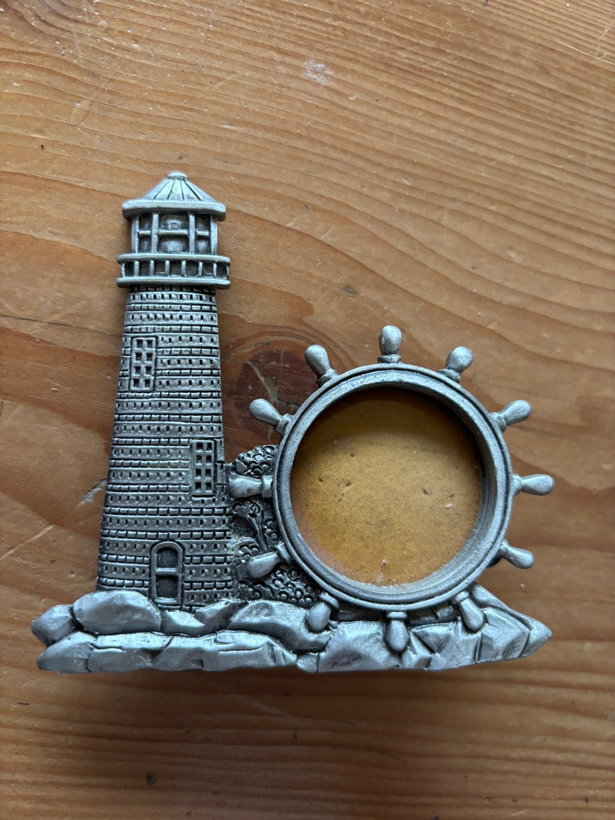 Vintage Spoontique fotolijst vuurtoren - stuurwiel, Ophalen of Verzenden, Gebruikt, Overige materialen, Minder dan 50 cm