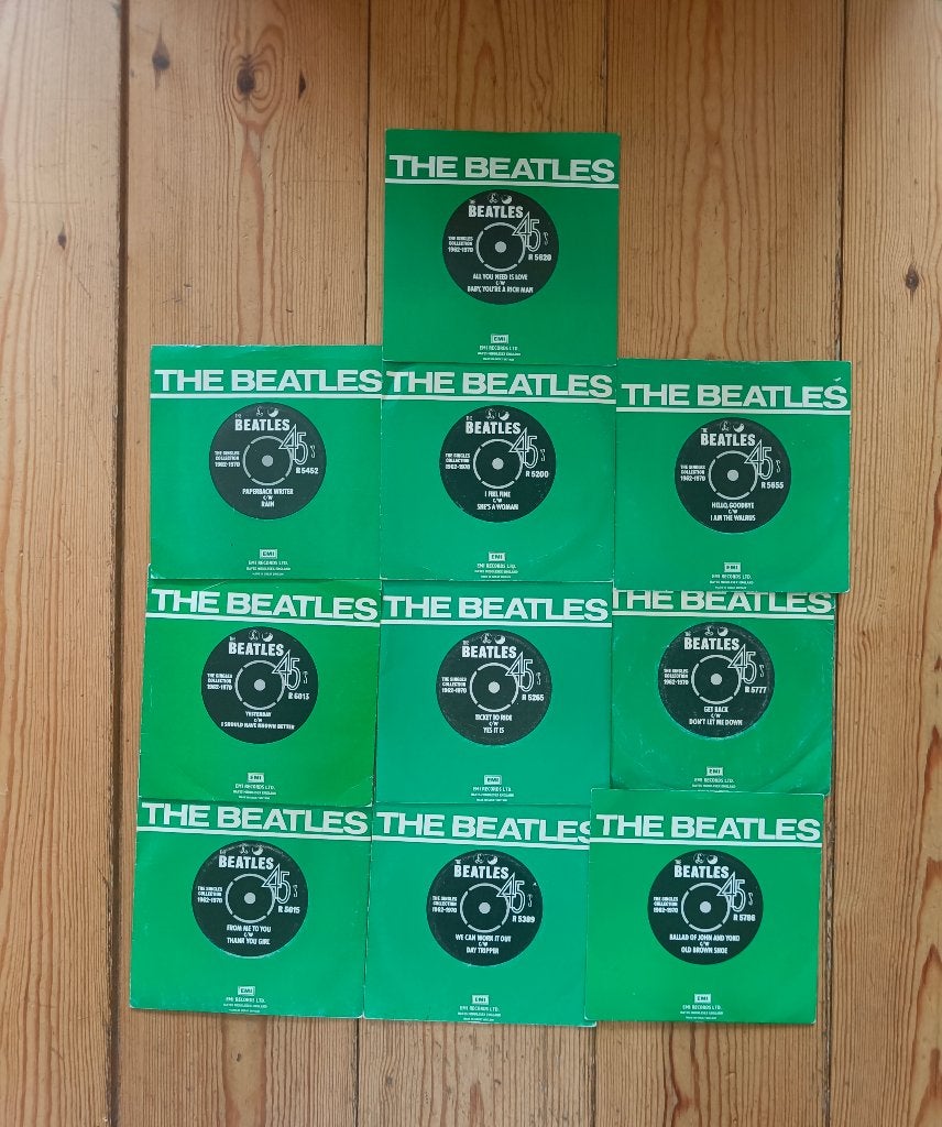 10 ENGELSE SINGLES THE BEATLES COLLECTION LENNON MCCARTNEY, Verzenden, 7 inch, Zo goed als nieuw, Pop