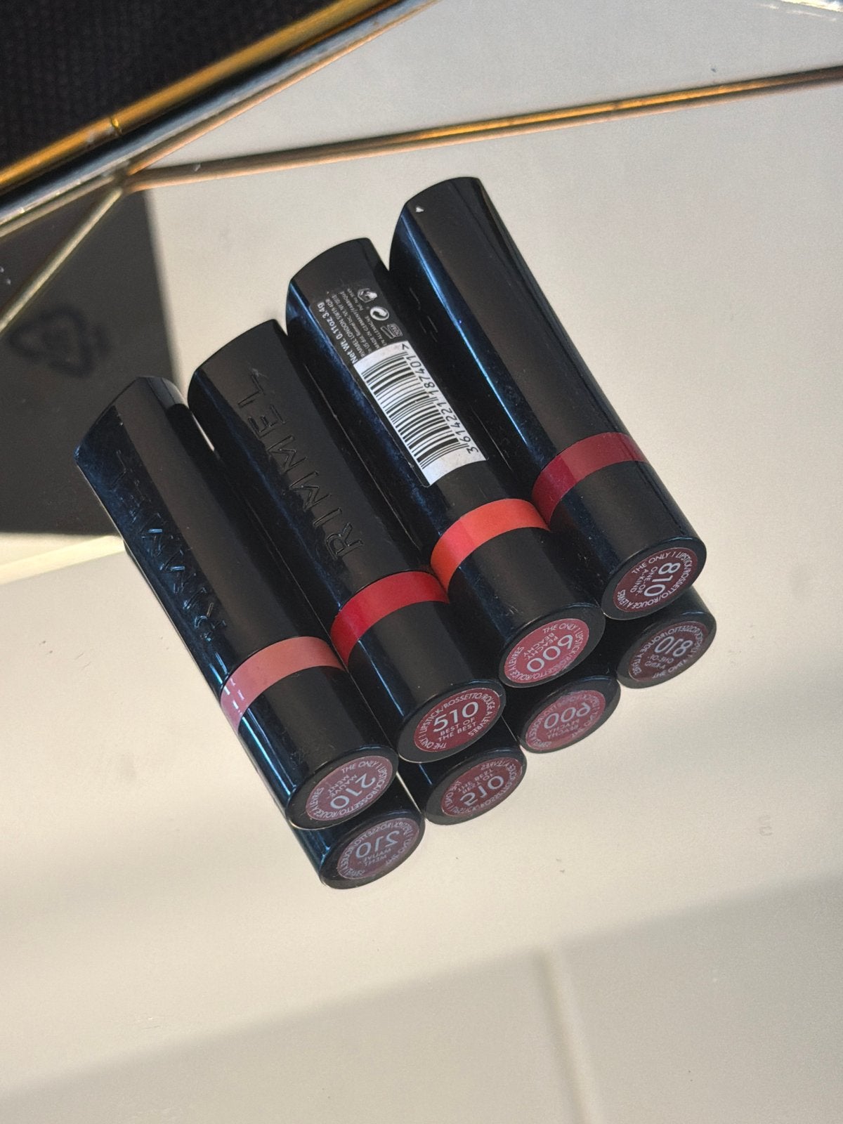 4 Rimmel Lasting Finish Lippenstift - Diverse Kleuren, Gebruikt, Ophalen of Verzenden, Make-up, Overige kleuren