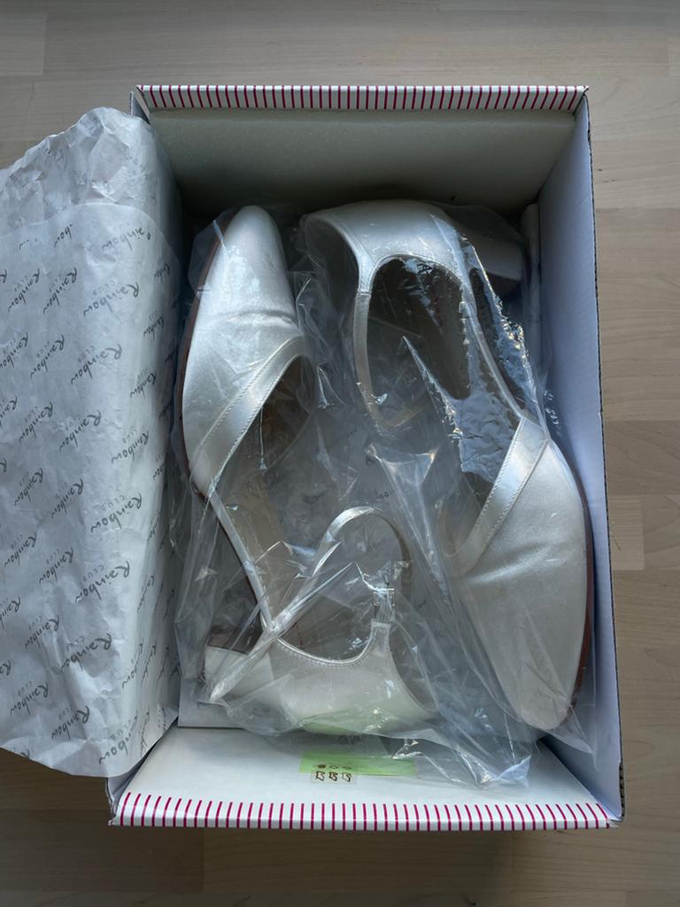Rainbow Club bruidsschoenen maat 38, Schoenen met lage hakken, Wit, Ophalen of Verzenden, Gedragen