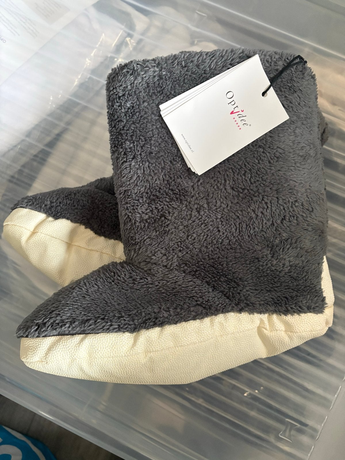 Nieuwe Optidee Luxe Huisschoenen - Grijs, Ophalen of Verzenden, Nieuw