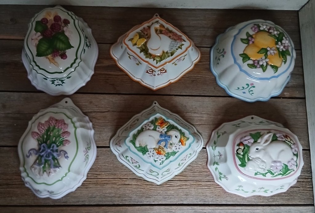 6x Vintage Franklin Mint Le Cordon Bleu Puddingvorm (1986), Antiek en Kunst, Ophalen of Verzenden