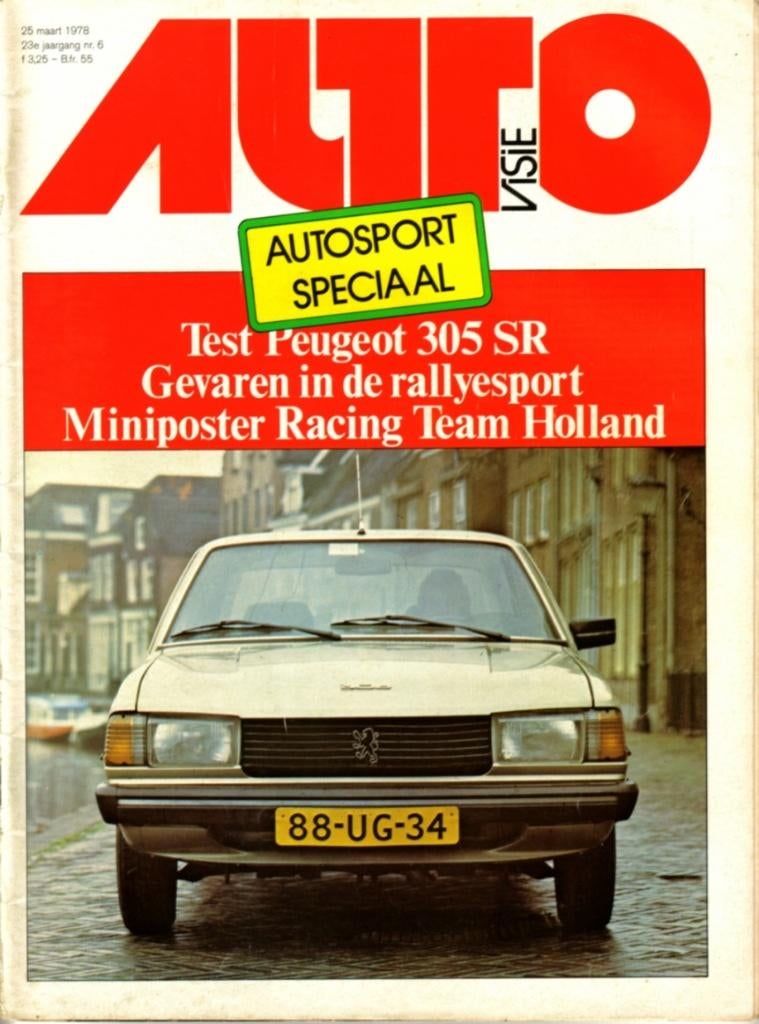 Autovisie test Peugeot 305 SR Maart 1978, Ophalen of Verzenden, Gelezen, Peugeot