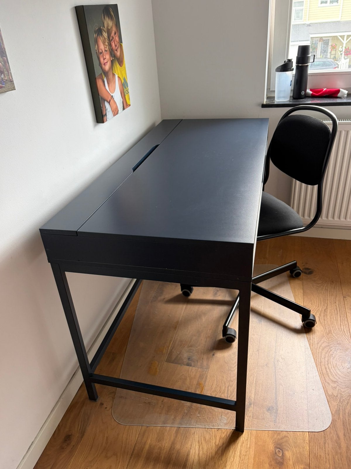 IKEA Alex bureau met verstelbare bureaustoel, z.g.a.n., In hoogte verstelbaar, Ophalen of Verzenden, Zo goed als nieuw, IKEA
