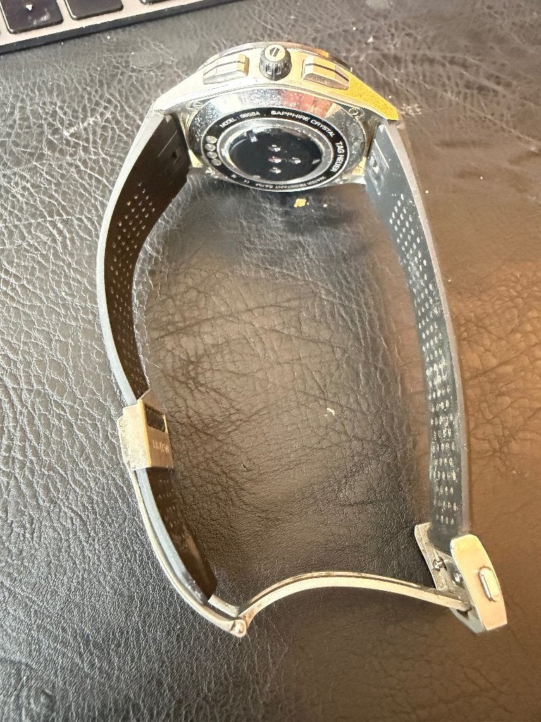 TAG Heuer Connected Smartwatch incl stalen band en lader, Gebruikt, Zwart, GPS, Ophalen of Verzenden