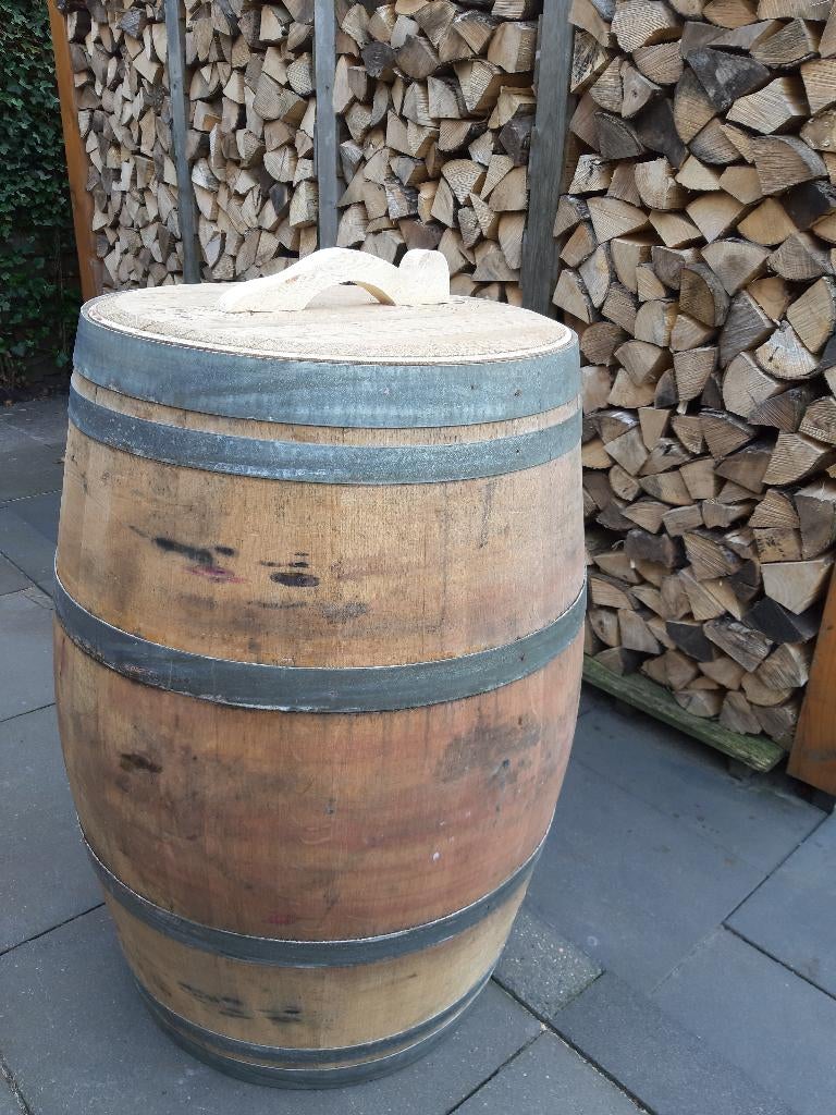 Regenton Eikenhouten Wijnvat 224 liter, Tuin en Terras, Regentonnen, Nieuw, Hout, 150 liter of meer, Ophalen