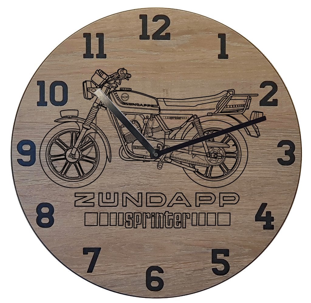 Zundapp Sprinter - Thema klok, Ophalen of Verzenden, Nieuw, Wandklok