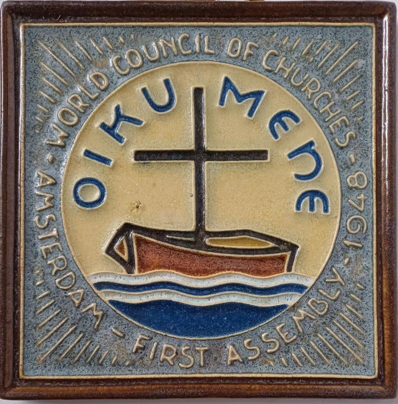 Cloisonne tegel van de porceleyne fles oiku mene, Ophalen of Verzenden