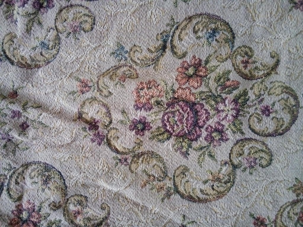 Vintage stof, Overige materialen, Bruin, 120 cm of meer, 200 cm of meer