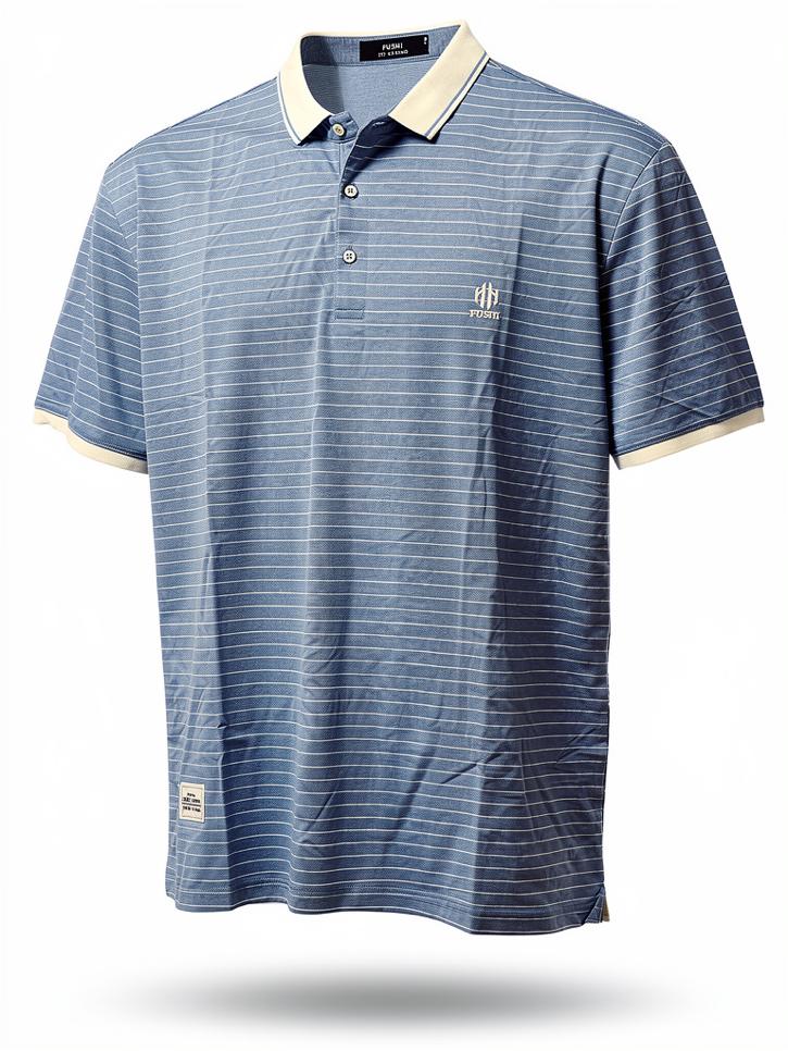 BBS By Boris Gestreepte Polo Shirt - Maat XL, Ophalen of Verzenden, Nieuw, Maat 56/58 (XL), Blauw