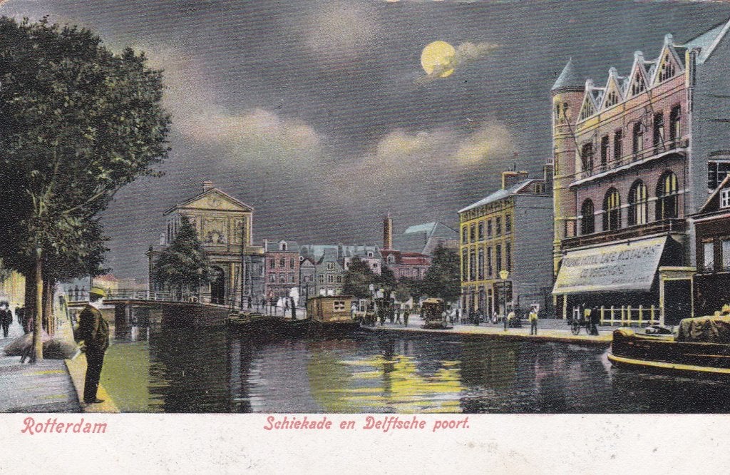 rotterdam  delftsche poort ca 1920, Ophalen of Verzenden, Voor 1920, Zuid-Holland