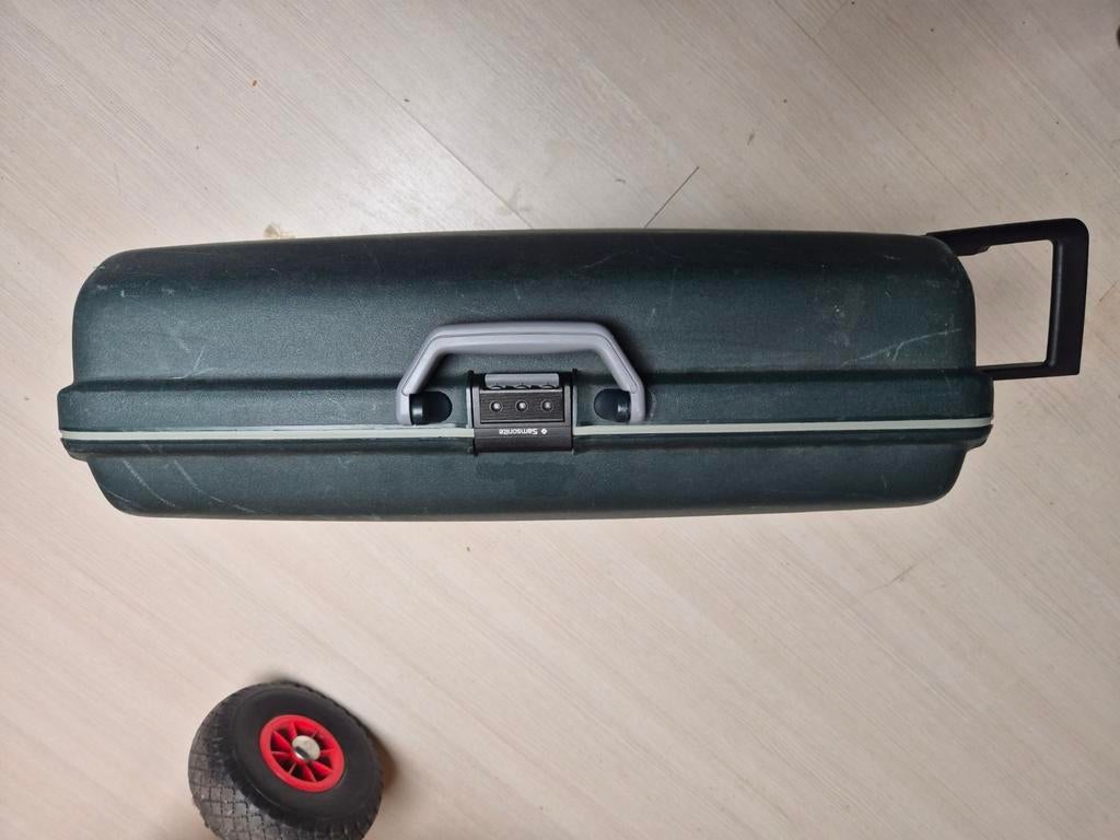 Samsonite koffer donker groen, Ophalen of Verzenden, Gebruikt, Hard kunststof, 70 cm of meer