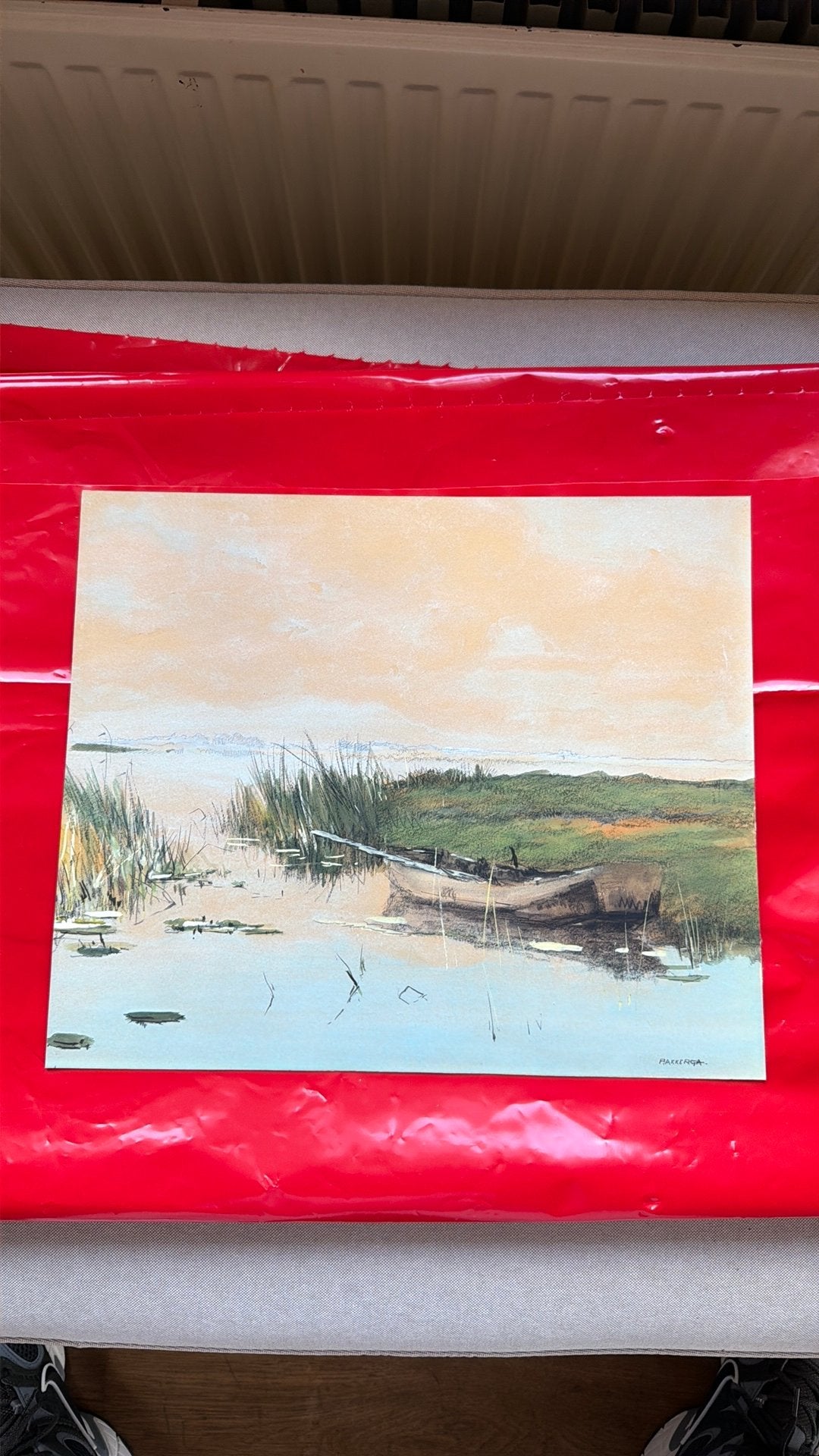 Antieke aquarel, Ophalen of Verzenden
