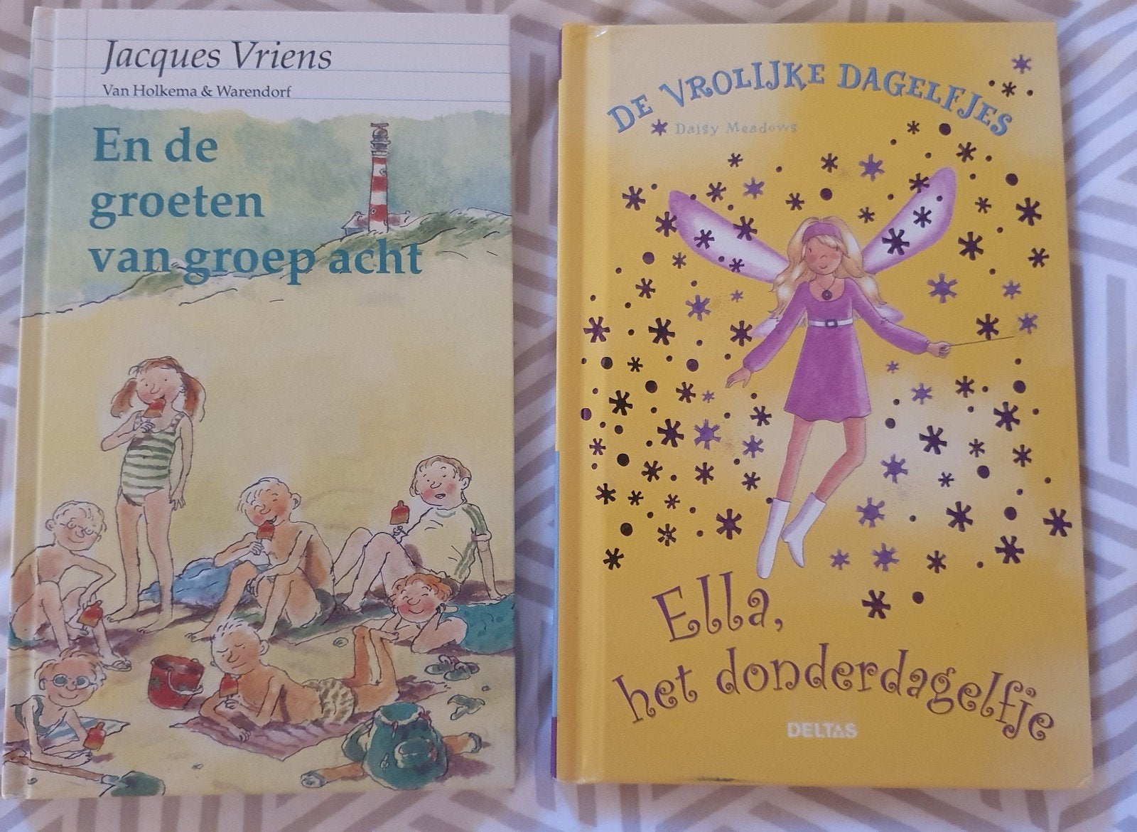 Kinderboeken: De Vrolijke Dagelfjes & En de groeten van gro, Ophalen of Verzenden, Gelezen, Daisy Meadows, Jacques Vriens, Sprookjes