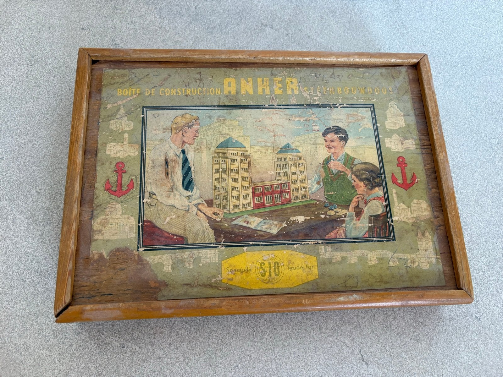 Antieke Anker Steenbouwdoos No. 10 (ca. 1930), Ophalen of Verzenden