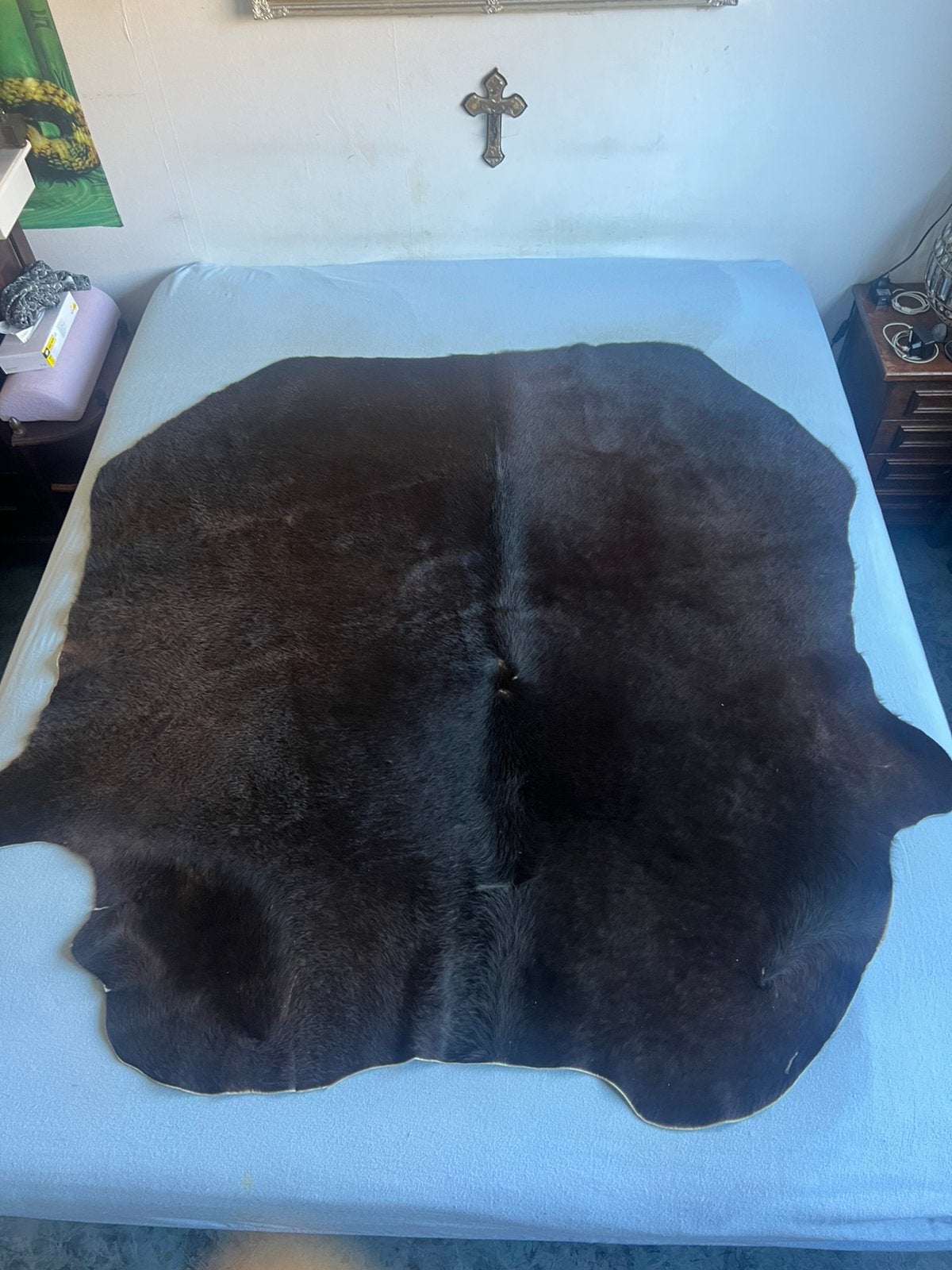 Lederen Koeienhuid / Koeienvel / Tapijt., Bruin, 150 tot 200 cm, Ophalen of Verzenden, Zo goed als nieuw